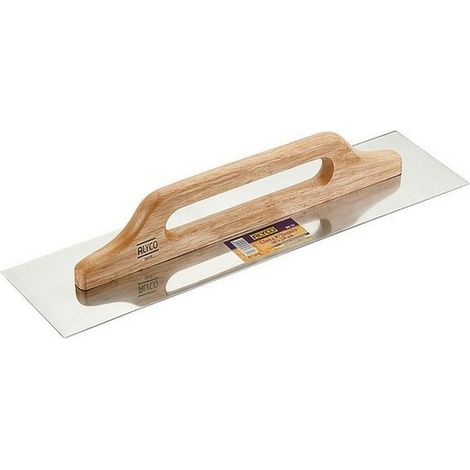 TRUELLE POUR PLAQUISTE INOX 500x130 MM MANCHE BOIS ALYCO