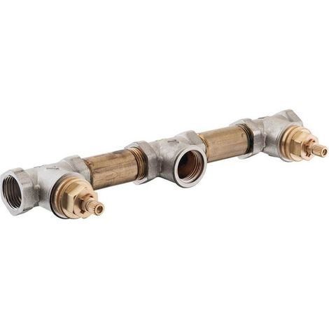 Corps encastré robinet lavabo - A40835 - Chromé - Bronze - Économie d'eau