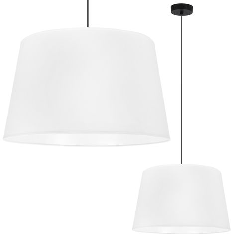 LAMPADA A SOSPENSIONE GAJA CONO NERO 1 PARALUME BIANCO PIATTO 44CM (1/5)