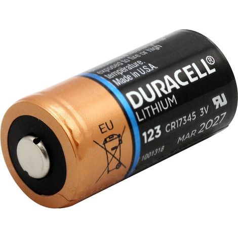 Pila al litio 3V 1500mAh Duracell - CR123, CR123A, CR17345