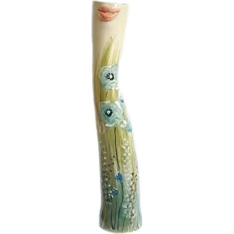 Dekorative Vase in Form eines Mädchengesichts, Blumentopf, künstlicher Pflanzenständer, Wohndekoration C (1/5)