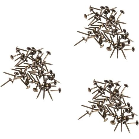 300 Clous Antiques Ronds En Laiton Brillants Pour Canapé Rénovation Meubles (1/4)