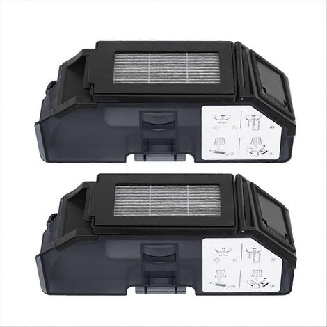 2Pcs Bac à Poussière pour Aspirateur Robot, Accessoire de Remplacement Compatible, Collecteur de Saletés (1/5)