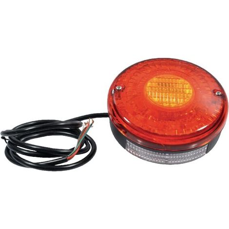 Luz trasera LED'redonda 12/24 V. rojo/谩mbar atornillable di谩metro 140 mm UNIVERSAL LA2003M