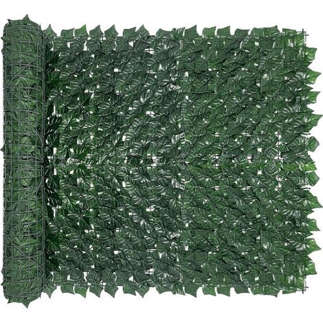 Haie artificielle Feuillage Fausse Brise Vue Balcon, Rouleau de Treillis avec Lierre pour Balcon Terrasse Jardin Vert, 50x100cm (1/5)