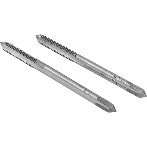 Jeu de 2 tarauds métriques HSS M4x0,7, 3 cannelures droites, outil de filetage à main (1/5)
