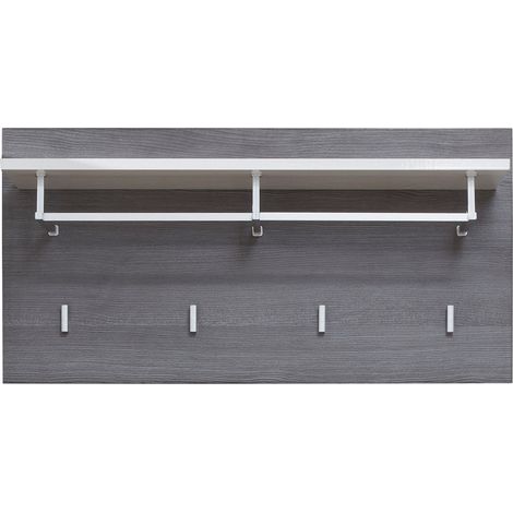 LineGD Garderobe Paneel rauchsilber, weiß.