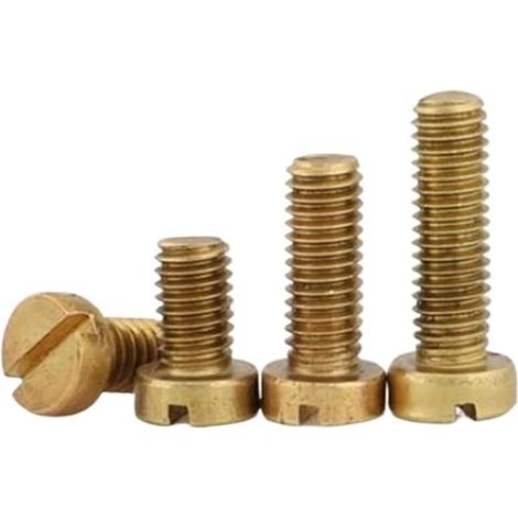 10 vis à tête cylindrique creuse fendue en laiton M4 M5, longueur 6-30 mm (16 pièces)
