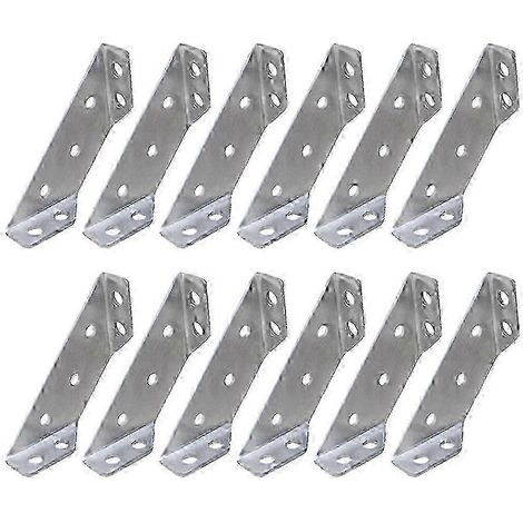 12 pièces d'équerre de fixation pour meubles, quincaillerie pour meubles, équerre trapézoïdale, équerre d'angle, équerre de fixation pour autoroute (1/3)