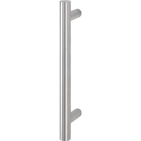 HOPPE Stangengriff E5011 - 400/300mm, Edelstahl matt, Ausführung: gerade, Stossgriff für Haustür