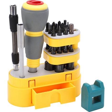 Lot de 34 embouts de vissage rapide à cliquet avec manche à douille - Outils manuels 21810 (1/5)