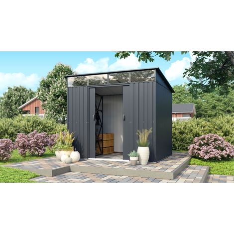 Pergart Gerätehaus "Lübeck 86", anthrazit, 4,05 m² (1/5)