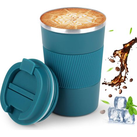 13oz/380ml Insulated Mug, Stainless Steel Vacuum Leak-Proof Travel Tumbler with Lid (1/5)