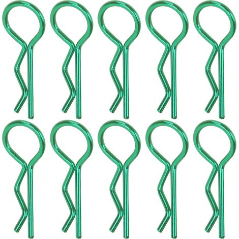 10 Pinces R en métal vert pour carrosserie de RC, clips de fixation pour modèles 1/5 1/6 1/8 1/10 (1/5)