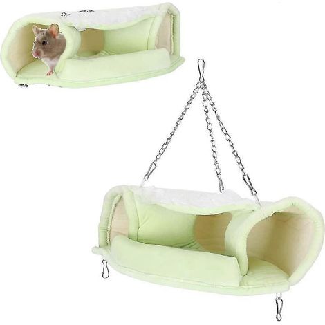 Tunnel suspendu pour petits animaux, hamac pour cage de planeur de sucre, accessoires de couchage pour chinchilla (L) (1/5)