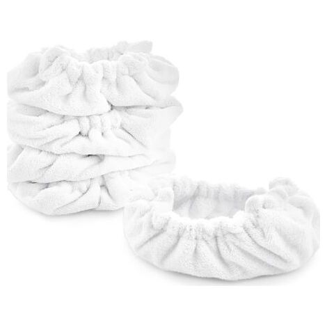 Grands Bonnets Rectangulaires pour Nettoyeur Vapeur Neat – Accessoires de Nettoyage Idéals pour Grandes Surfaces, Sols, Carrelages et Parquets - Blancs - Pack de 5 unités (1/5)