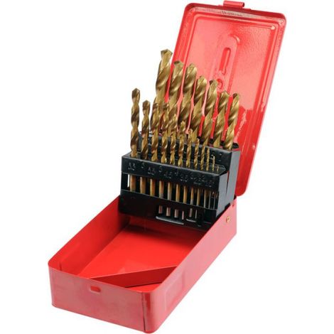 Jeu De Forets - Acier Rapide HSS - 19 Pièces - Diamètres 1 À 10 mm - Pour Métal Et Titane - Norme DIN 338