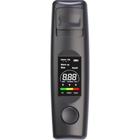 Alcootest - Écran LCD - Précision ±0,01 % BAC - Plage 0,00 à 0,19 % BAC - Indicateur 3 Couleurs - Port USB-C - 1 Pièce (1/4)