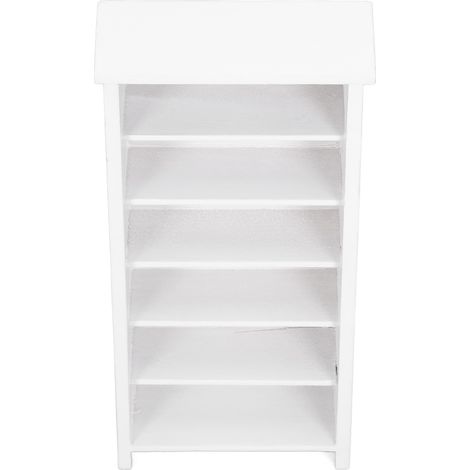 Bibliothèque miniature à l'échelle 1:12 pour maison de poupée, mobilier de décoration blanc (1/5)