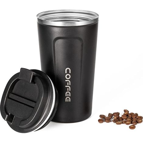 Mug thermo-isolant, Café, Acier inoxydable, Rétention de température 6 heures, 350 ml, 6,6 x 16,6 cm (1/3)