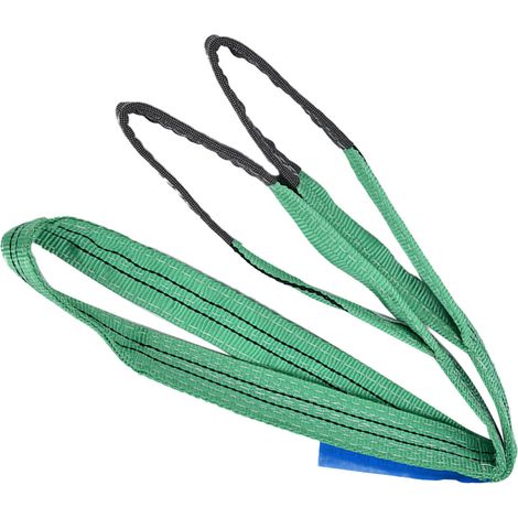 Élingue de levage plate colorée 2T, en polyester épais haute résistance avec bordure de couleur aléatoire, 2 m (1/5)