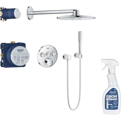 GROHE Grohtherm SmartControl Rainshower 310 SmartActive Cube set de ducha empotrado + limpiador de grifo GrohClean (1/4)