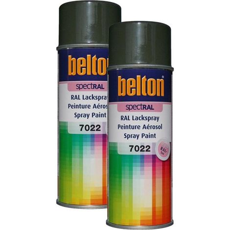 2 bombes de peinture Belton Spectral RAL7022 Gris ombre 400ml