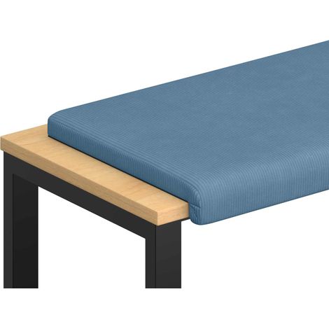Cojín de banco pana Azul Profundidad 35 cm vidaXL (1/5)