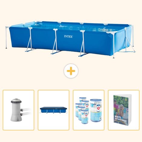 Intex Piscine Tubulaire Rectangulaire - 450x220x84 cm - 5-pièces SCB127 (1/5)