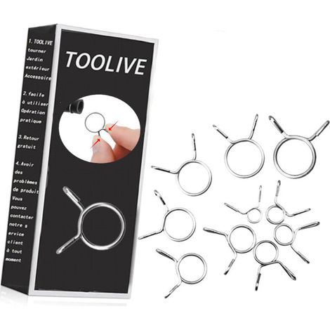 150Pcs 10Tailles Pince de Durite de Conduite de Carburant, Pince à Ressort, Collier de Serrage Durite Convient pour Tuyaux de 5mm - 14mm (1/5)