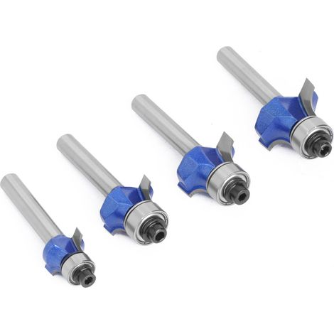 Set di 4 punte per arrotondare il legno in metallo duro, gambo da 6 mm, frese per arrotondare, utensili per la lavorazione del legno. (1/5)