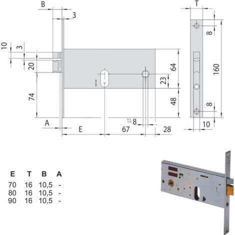 Électro-serrure Inf. Fasce All 14510-80-0 Cisa