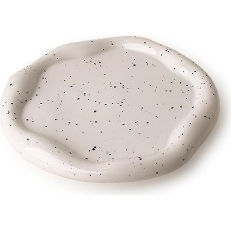 Bol redondo de cerámica blanca para joyas - Bol de almacenamiento para pendientes, collares y anillos - Regalo ideal para mujeres (1/5)