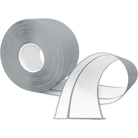 Plinthe Souple Autoadhésive PVC 6M, 50x20mm, Cornière Autocollante pour Cuisine et Salle de Bain, 5x2 Gris (1/3)