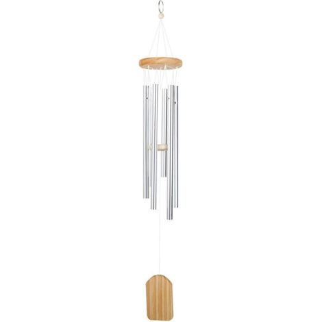 Carillon à Vent de Jardin, Carillons éoliens, Carillons de Vent pour extérieur, Bells Carillon éolien Cloches, Tube en Aluminium en Bois Massif Carillons éoliens pour Patio Maison décoration- (1/5)