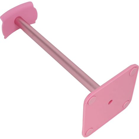 Support de casque gaming rose avec base antidérapante en TPU et structure métallique, parfait pour bureau ou salon. (1/5)