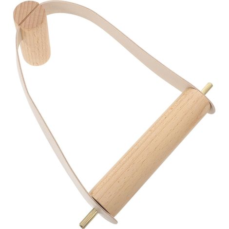 Porte-papier toilette mural en bois, porte-serviettes blanc (1/5)