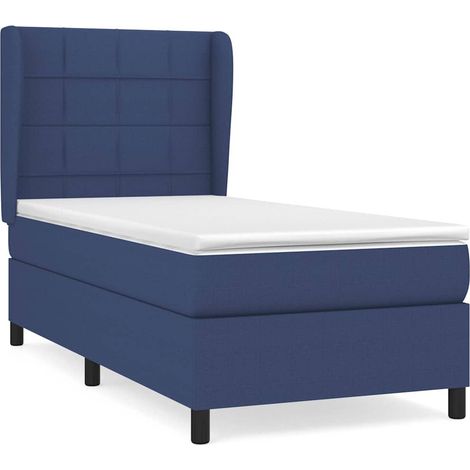 Maison Exclusive - Giroletto a Molle con Materasso Blu 90x200 cm inTessuto (1/5)