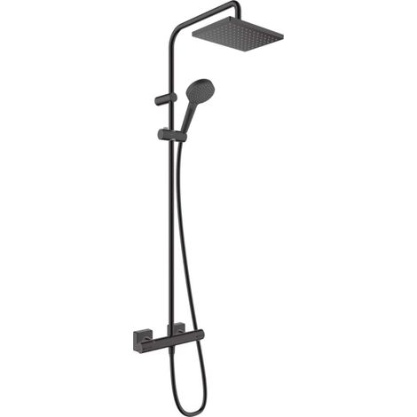Colonne de douche 230 1 jet EcoSmart 9l/min avec mitigeur thermostatique, noir mat, 26097670 (1/5)