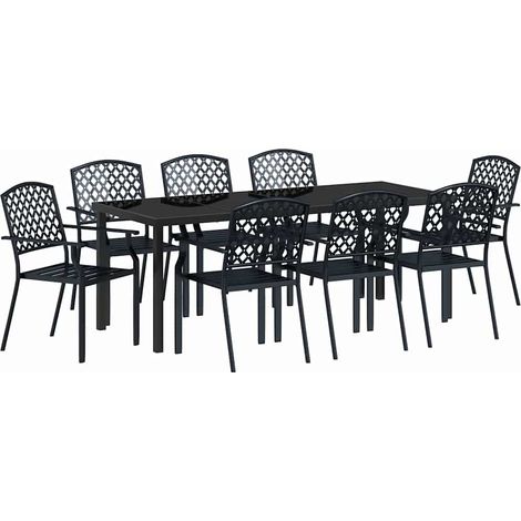 Maison Exclusive - Set da Pranzo per Giardino 9 pcs Antracite