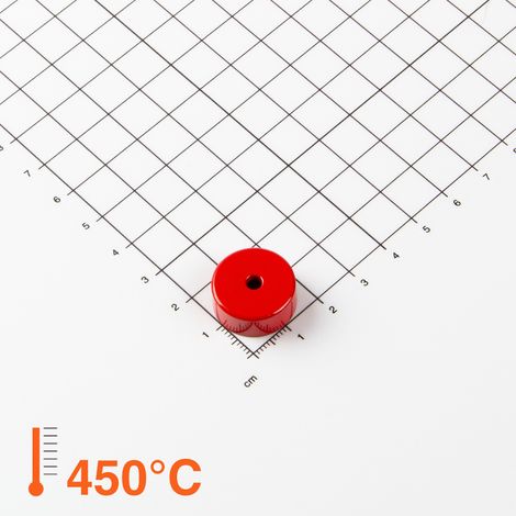 Magna-C AlNiCo Flachgreifer Ø19x8mm mit konischer Senkung (1/4)