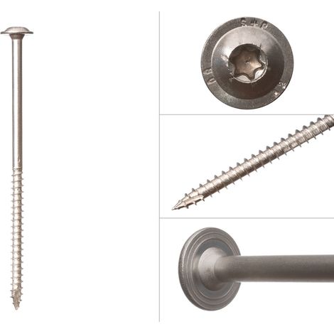 Tellerkopfschrauben Edelstahl A4 8 x 160 mm Torx 40 - Schachtel