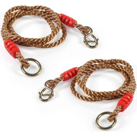 Paire de Cordes Balancoire Sangles Réglables 1.8M Suspendu à l'Arbre Charge Max 300kg / 660lb en PE pour Enfants Adultes (Kit de 2pcs) (1/5)