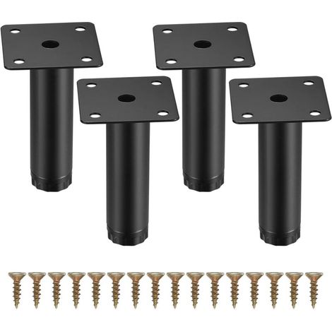 4 Stück Möbelfüße, 8 cm/3,15 Zoll verstellbare Möbelfüße, Metallbefestigungsfüße für Möbel/Tische/Stühle/Schreibtische/Küchenmöbel/Schränke/Sofas