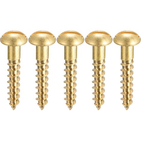 200 Pcs Vis À Bois M4 x 20mm À Tête Ronde Fendue En Cuivre (1/5)
