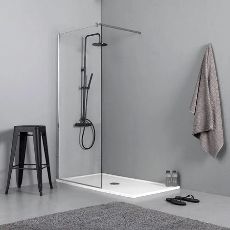 Parete Walk-In Doccia 120X190 Cm In Vetro Temperato Trasparente (1/5)