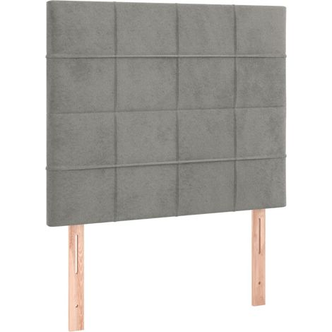 Maison Exclusive - Cabecero de cama gris claro 90x5x118/128 cm Te