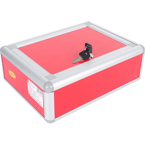 Boîte aux Lettres Murale Rouge en Métal Design Simple et Créatif, pour Bureau ou Domicile, Matériau Fibre Moyenne et Alliage D'aluminium (1/5)
