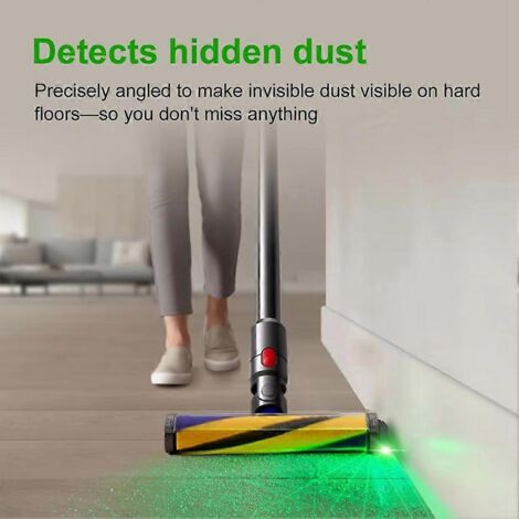 NALOOKAMIC Lot de 4 lampes laser pour aspirateur, détecteur de poils d'animaux (chats, chiens), poussière, LED, pièces détachées universelles pour aspirateur.