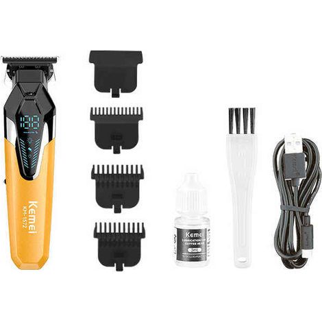Tondeuse à cheveux électrique professionnelle KM-1572, sans fil, pour hommes (1/5)